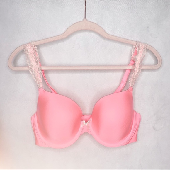 VICTORIA’S SECRET Coral Lace Strap Demi Buste Bra 36C - Picture 3 of 7